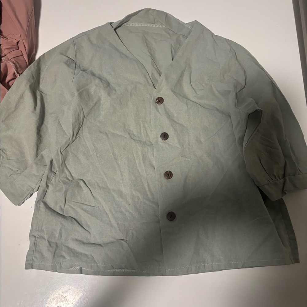 Light Green Button-Up Shirt